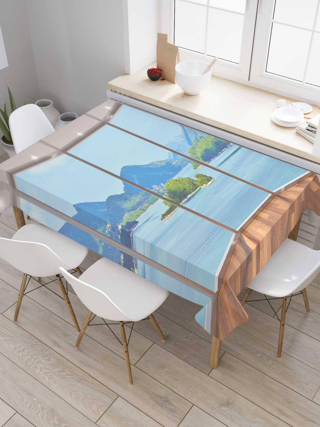 

Скатерть прямоугольная JoyArty "Морские апартаменты" из сатена, 180x145 см, Морские апартаменты