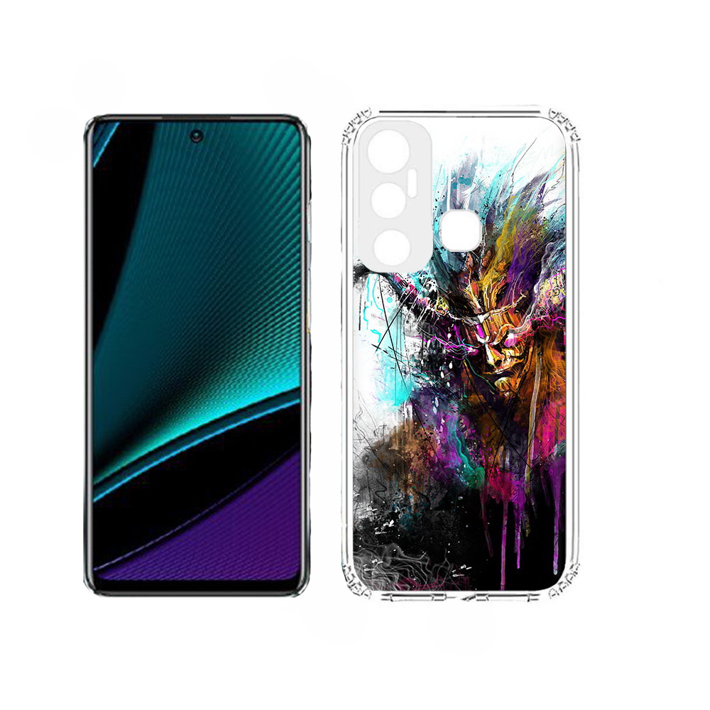 

Чехол MyPads яркий дьявол для Infinix Hot 11, Прозрачный, Tocco