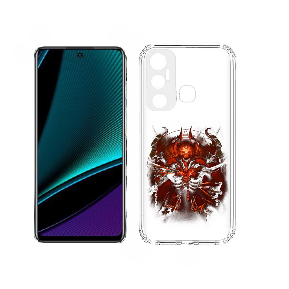 

Чехол MyPads яркий демон для Infinix Hot 11, Прозрачный, Tocco