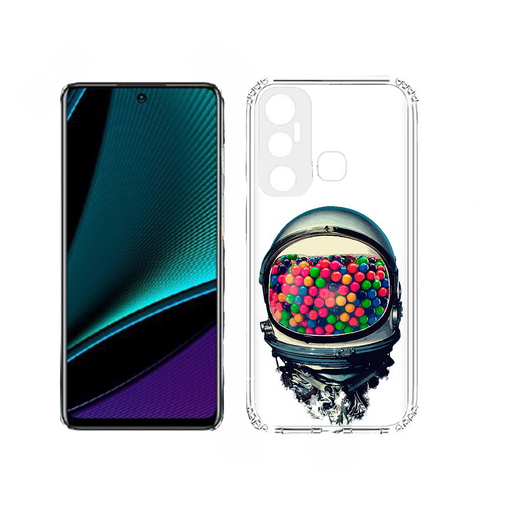 

Чехол MyPads шлем космонавта для Infinix Hot 11, Прозрачный, Tocco