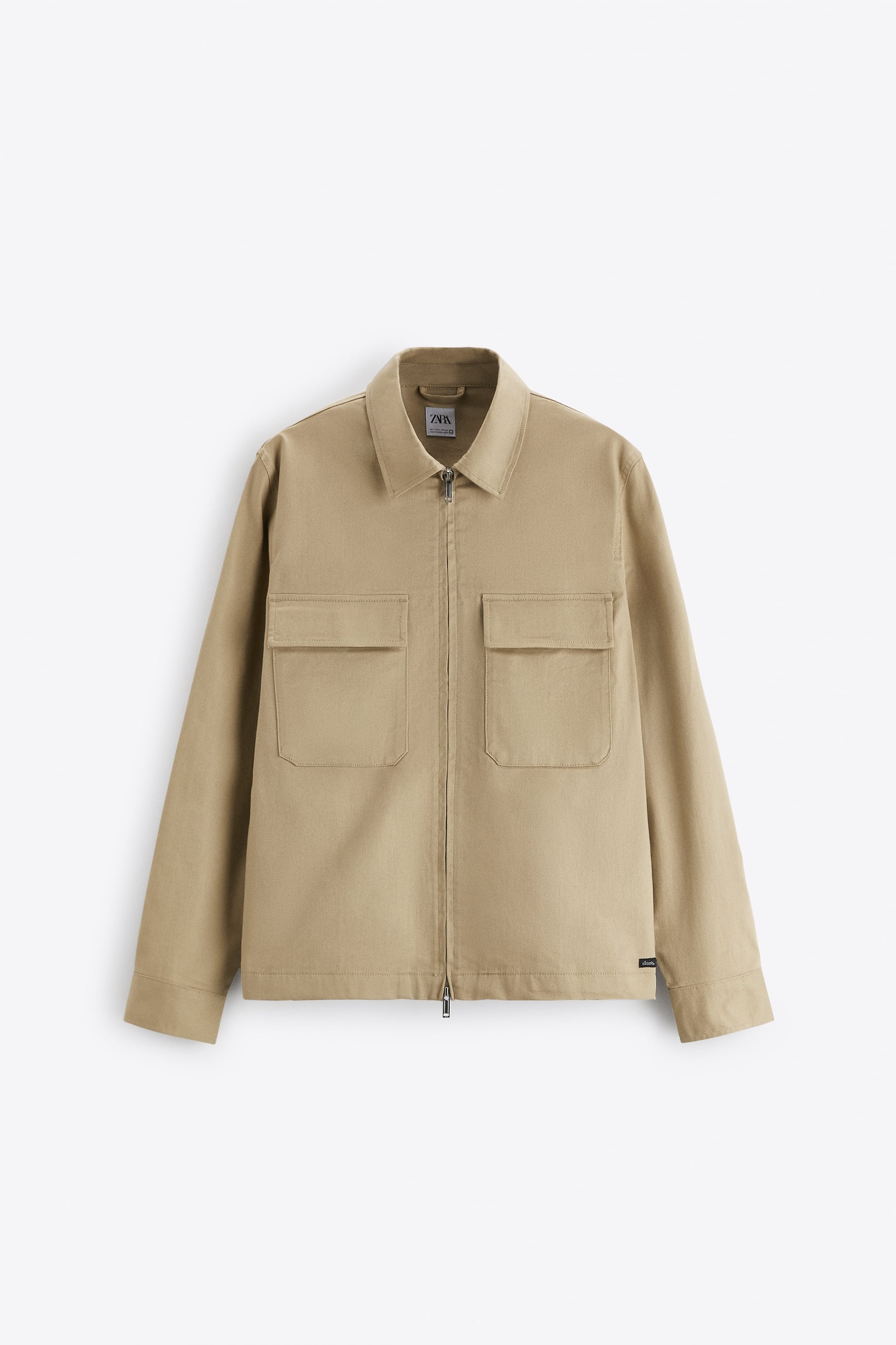 

Джинсовая куртка мужская ZARA 01538460 бежевая M (доставка из-за рубежа), Бежевый, 01538460
