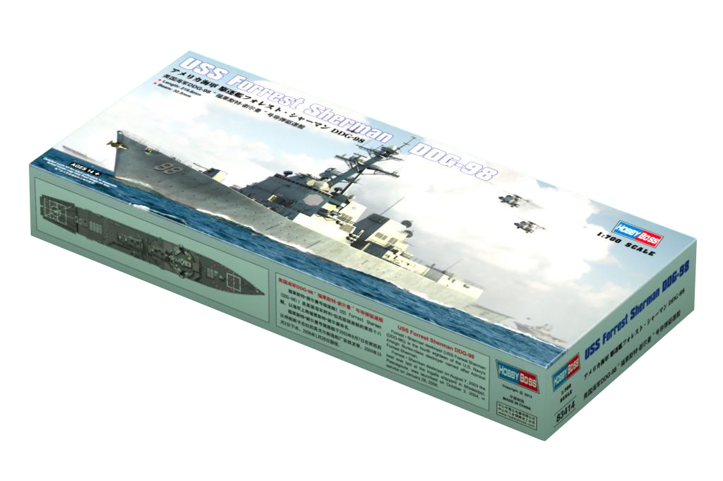 

Сборная модель HobbyBoss 1/700 Американский миноносец USS DDG-98 Forrest Sherman 83414