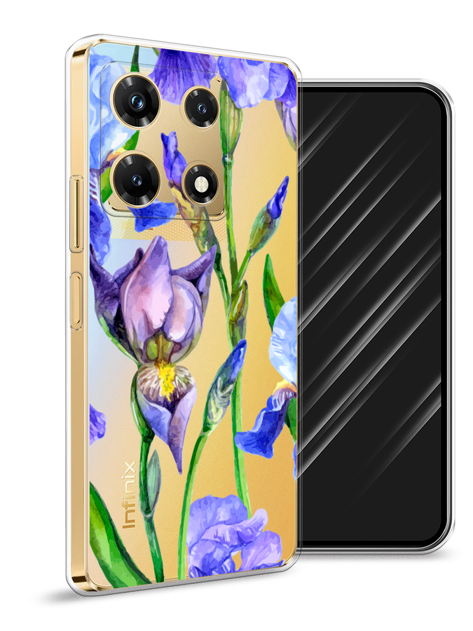 

Чехол Awog на Infinix Note 30 Pro "Синие ирисы", Фиолетовый;голубой;зеленый, 3104550-8