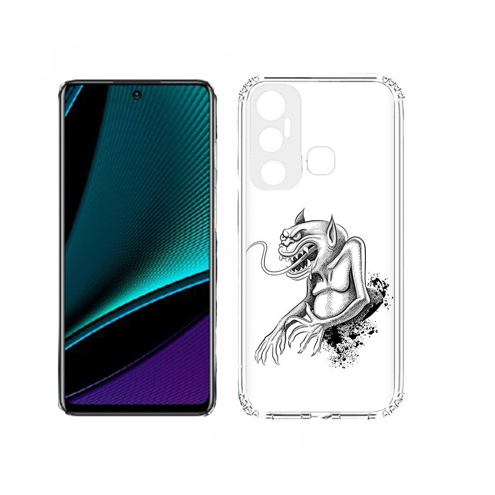 

Чехол MyPads чорт для Infinix Hot 11, Прозрачный, Tocco