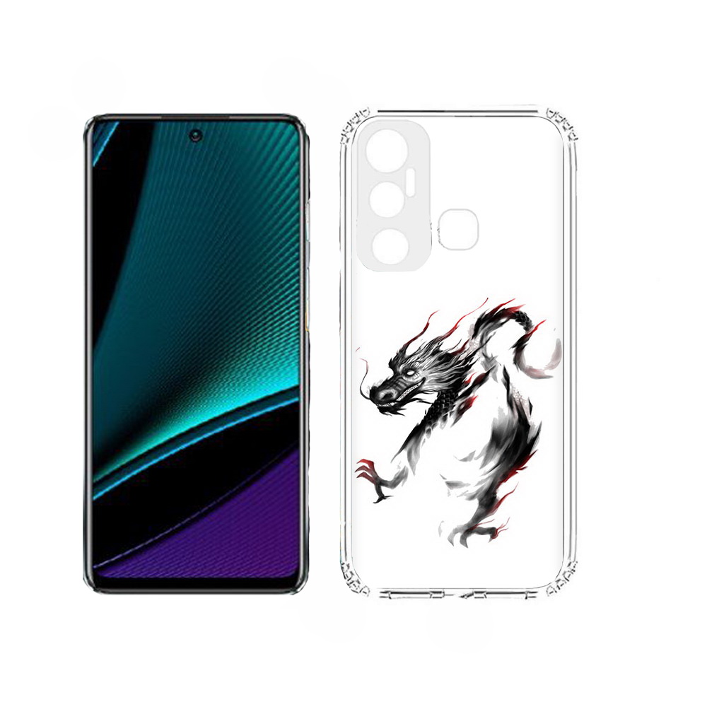 

Чехол MyPads черный дракон для Infinix Hot 11, Прозрачный, Tocco