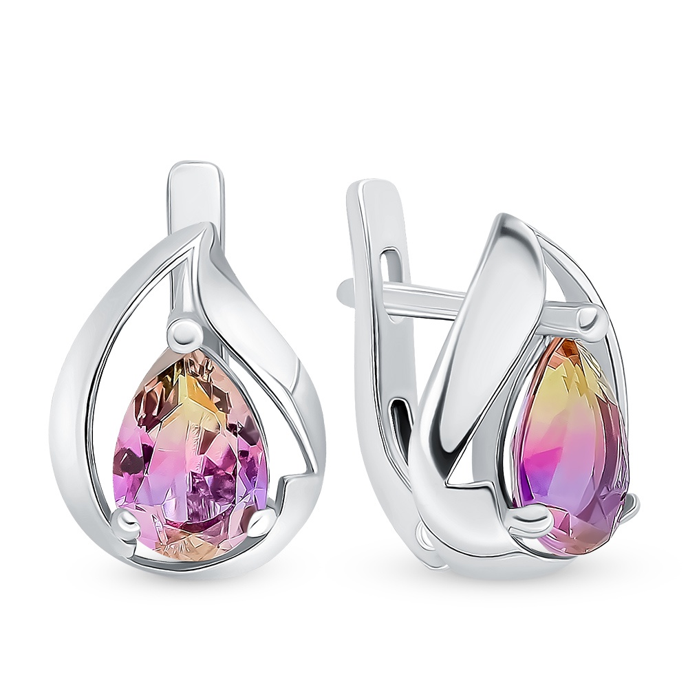 

Серьги из серебра с аметрином 585Gold 702008211, 702008211