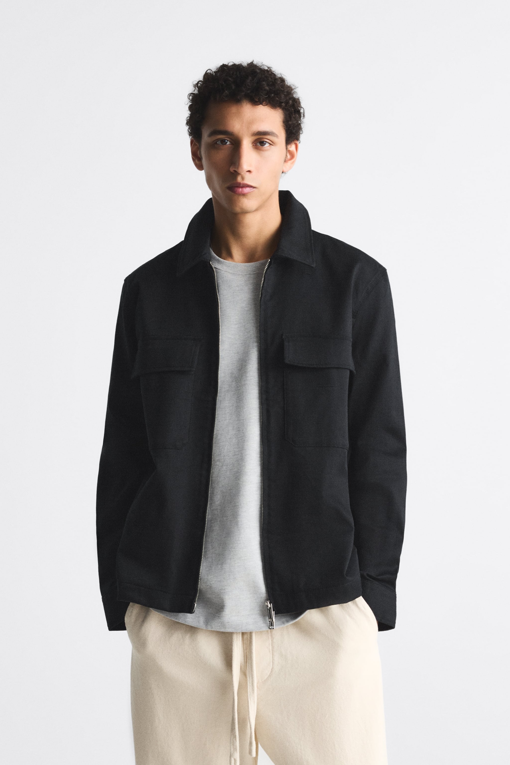 

Джинсовая куртка мужская ZARA 01538460 черная S (доставка из-за рубежа), Черный, 01538460