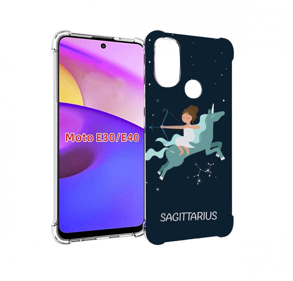 

Чехол бампер MyPads знак зодиака стрелец 5 для Motorola Moto E30, Прозрачный, Tocco
