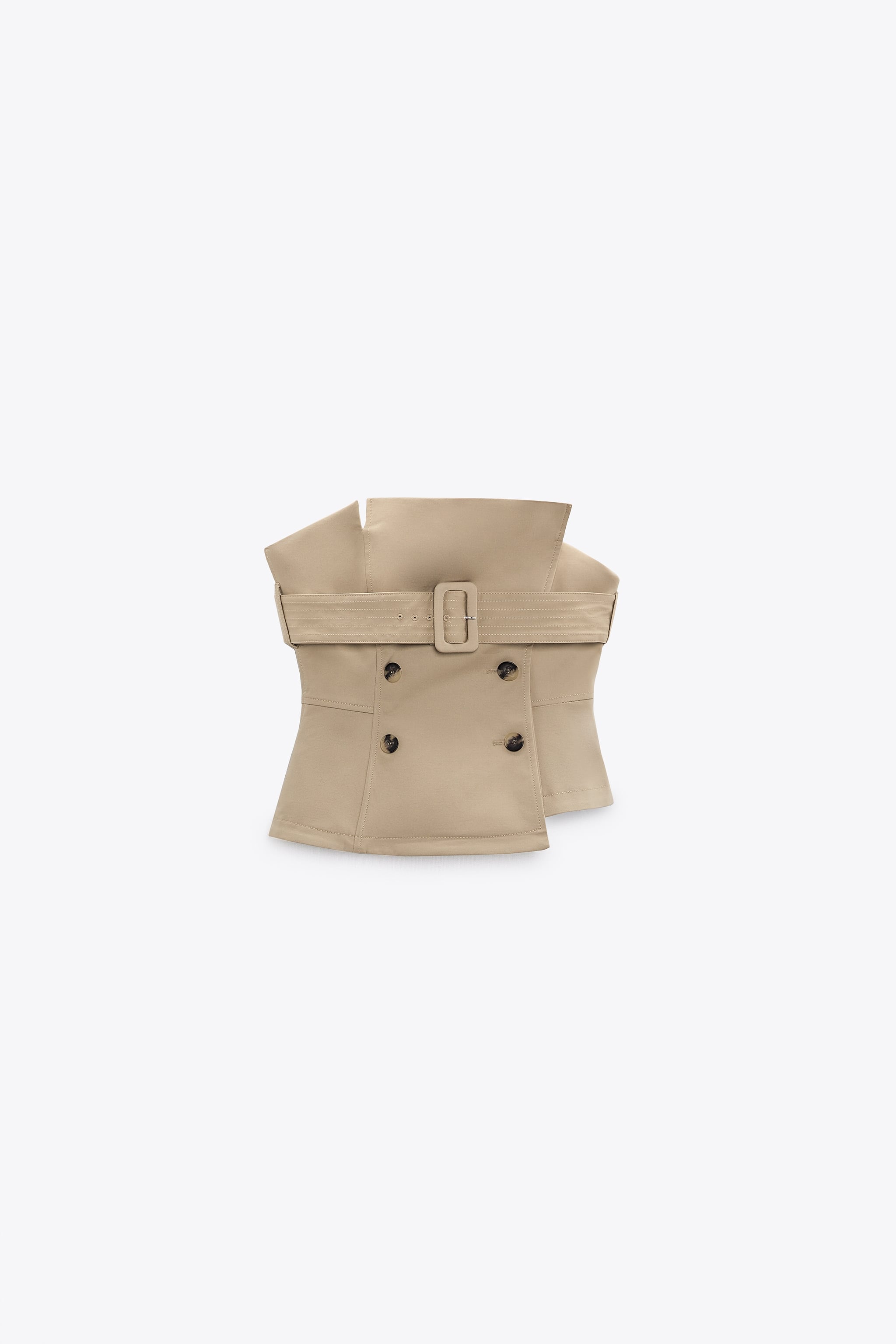Топ женский ZARA 02529347 бежевый XS (доставка из-за рубежа)
