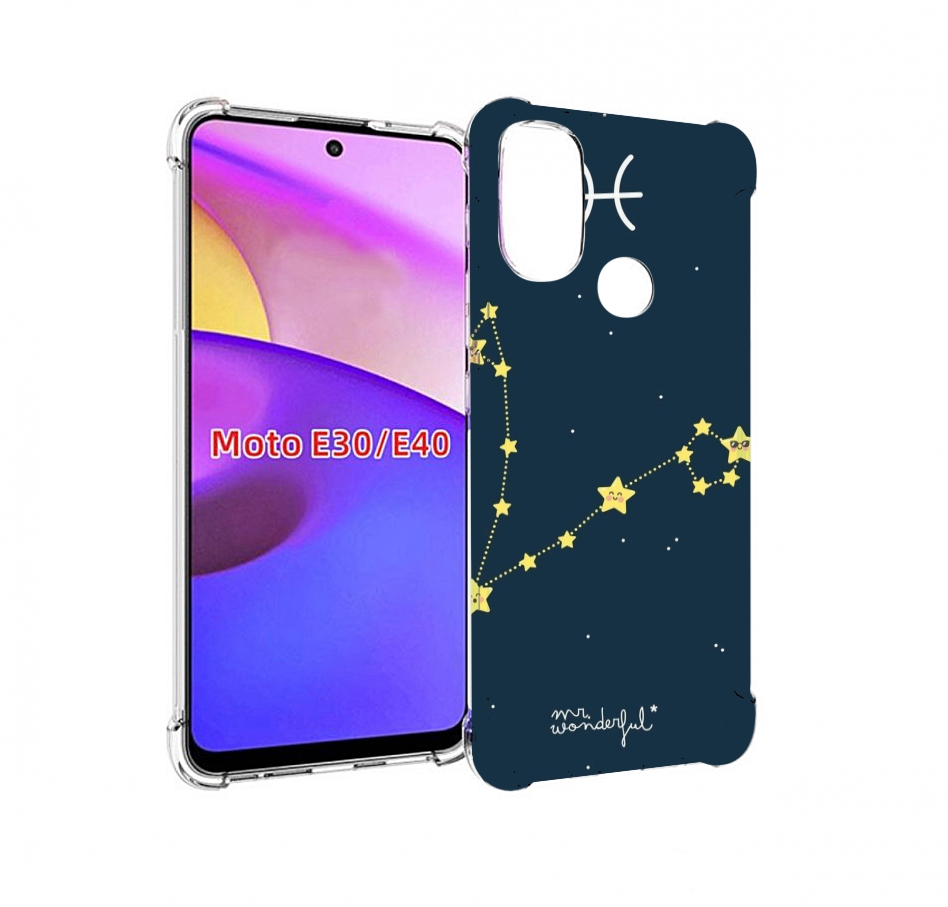 

Чехол бампер MyPads знак зодиака рыбы 1 для Motorola Moto E30., Прозрачный, Tocco