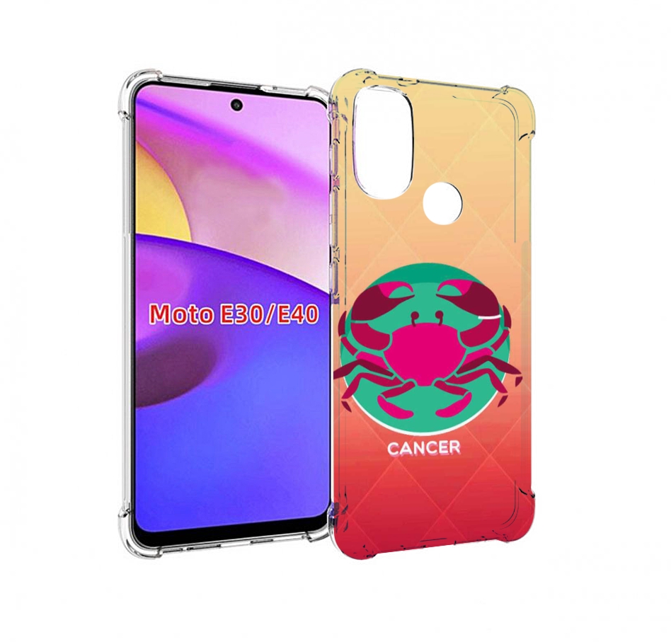 

Чехол бампер MyPads знак зодиака рак 4 для Motorola Moto E30., Прозрачный, Tocco