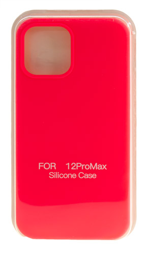 

Hакладка Silicone Cover для iPhone 12 Pro Max, ярко-розовый (12)