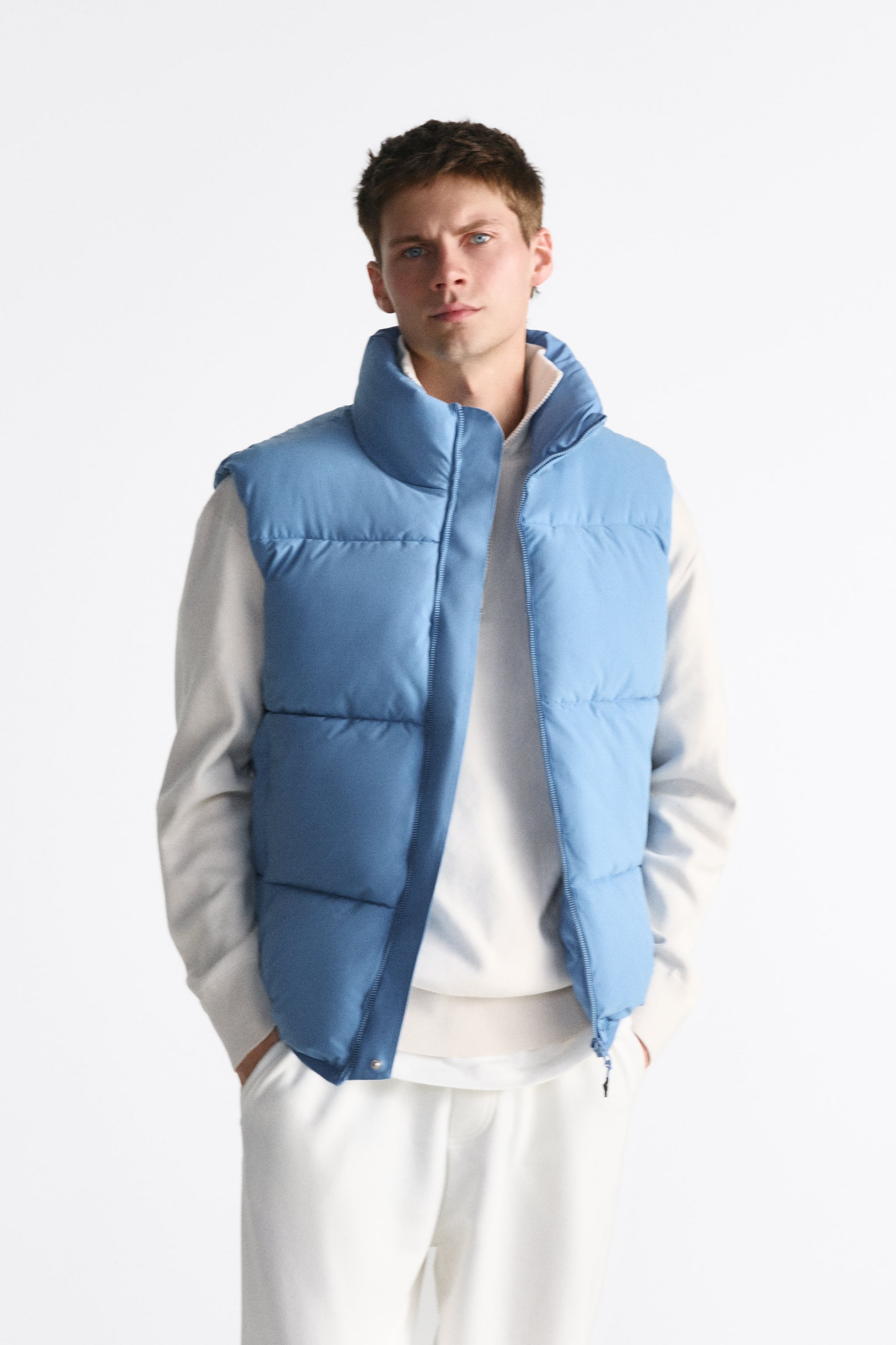 

Утепленный жилет мужской ZARA 03411301 голубой M (доставка из-за рубежа), 03411301