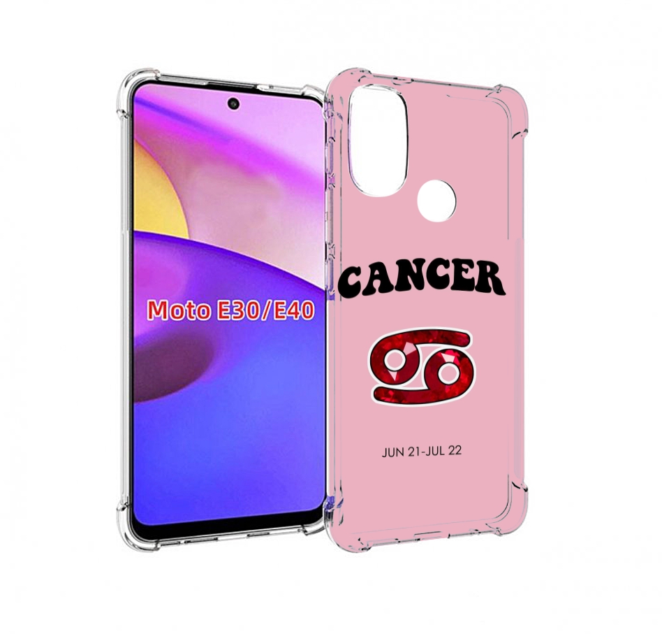 

Чехол бампер MyPads знак зодиака рак 1 для Motorola Moto E30., Прозрачный, Tocco