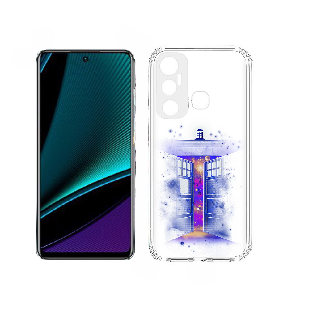 

Чехол MyPads фиолетовый уголок абстракция для Infinix Hot 11, Прозрачный, Tocco