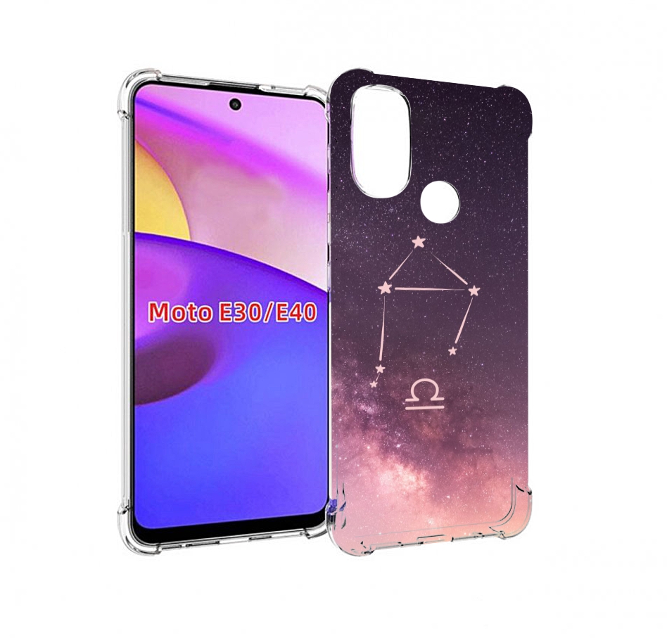 

Чехол бампер MyPads знак зодиака весы 4 для Motorola Moto E30., Прозрачный, Tocco