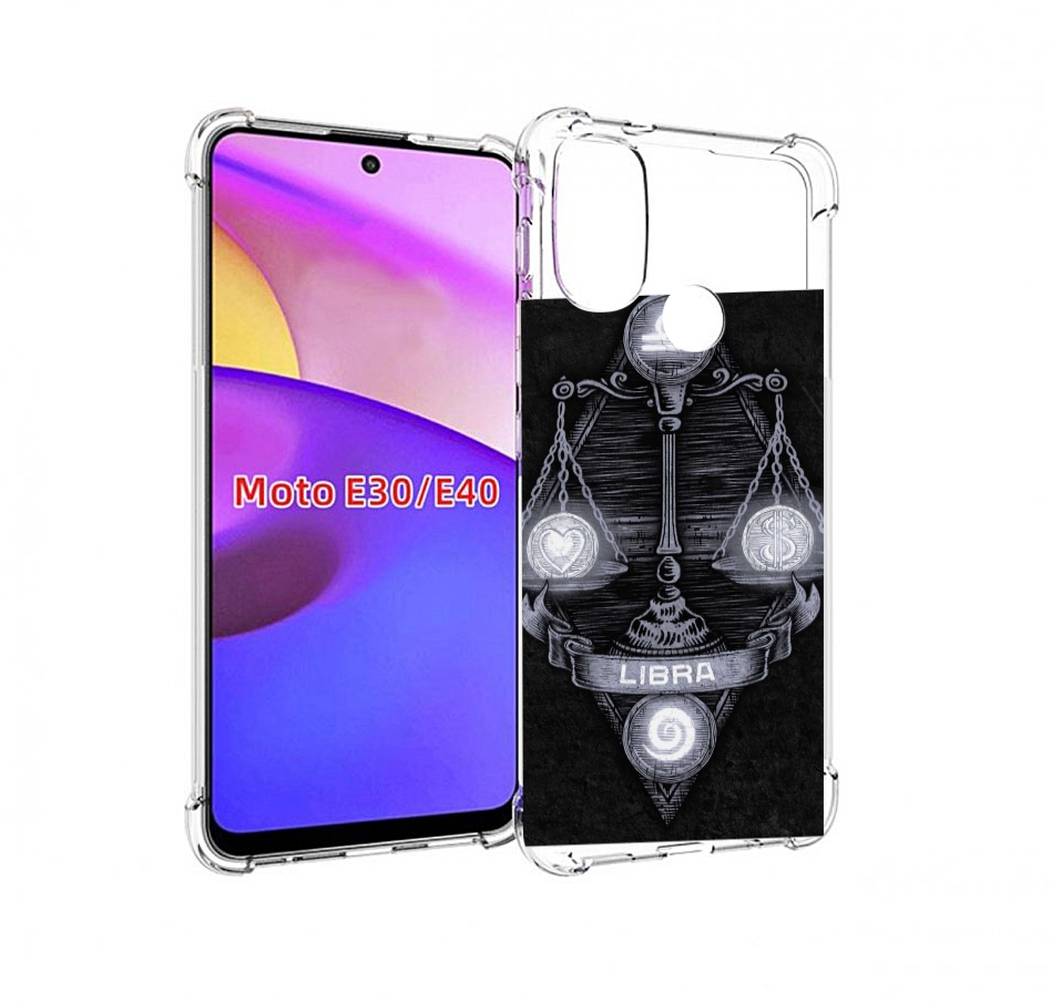 

Чехол бампер MyPads знак зодиака весы 2 для Motorola Moto E30., Прозрачный, Tocco