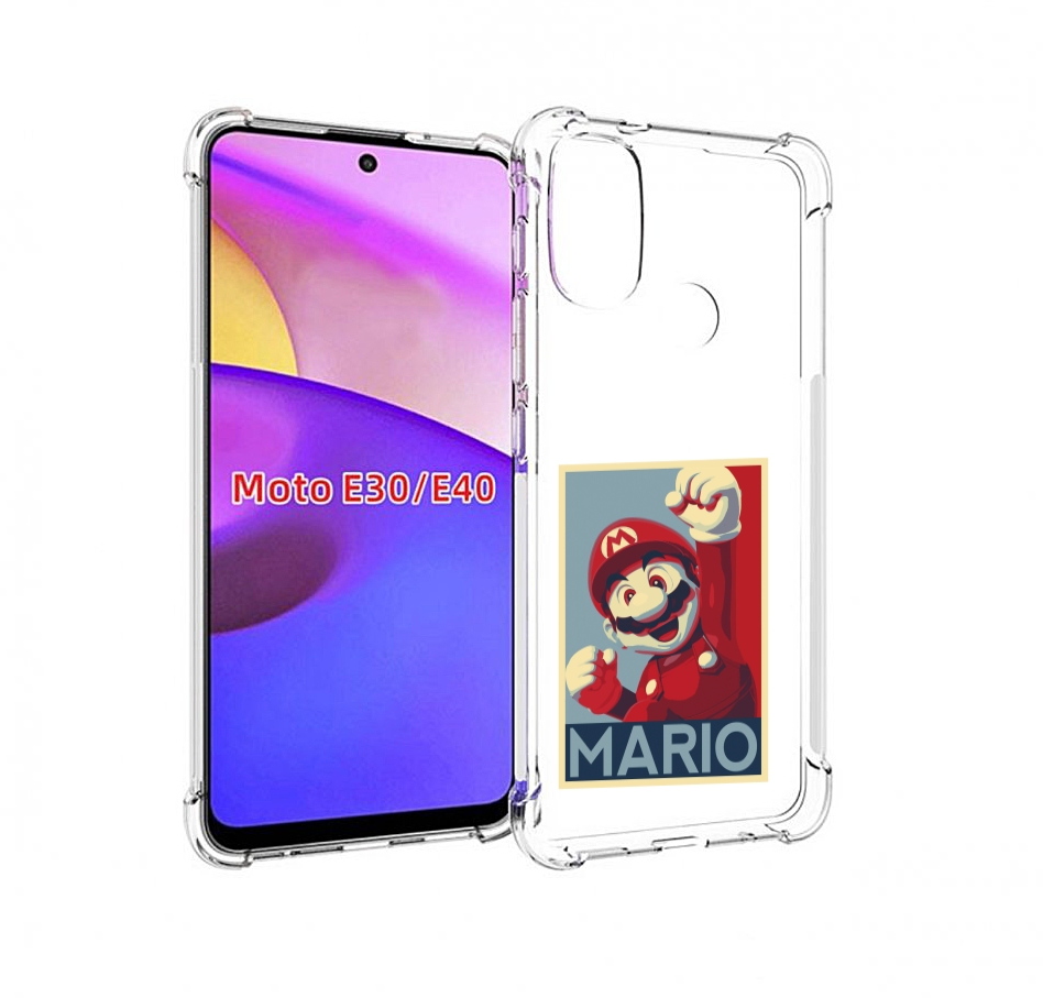 

Чехол бампер MyPads злой марио для Motorola Moto E30., Прозрачный, Tocco