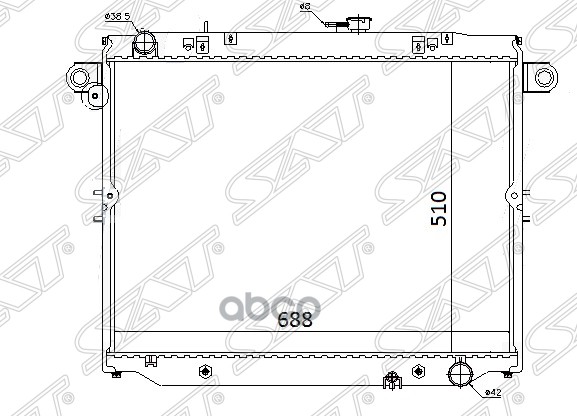 Радиатор Toyota Land Cruiser 100 1hdfte 4.2 98-07 Diesel Sat арт. TY0009-100D-1