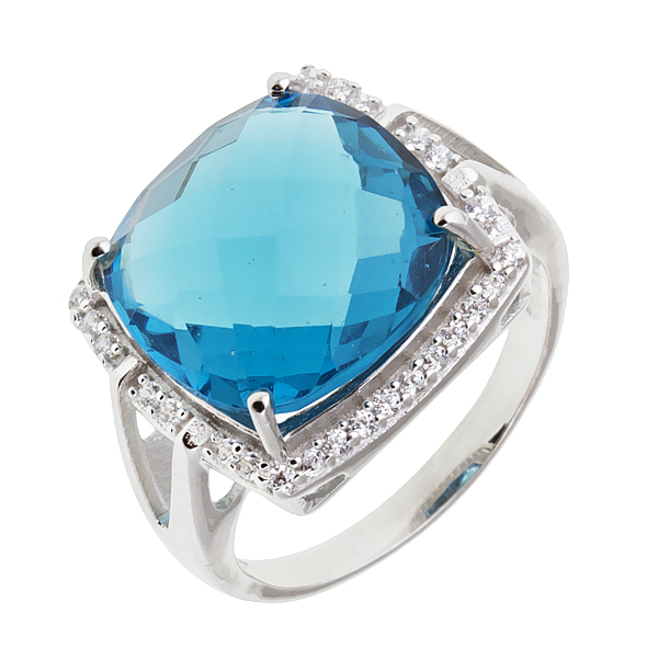 фото Кольцо женское balex jewellery 11090002 синее, р. 20