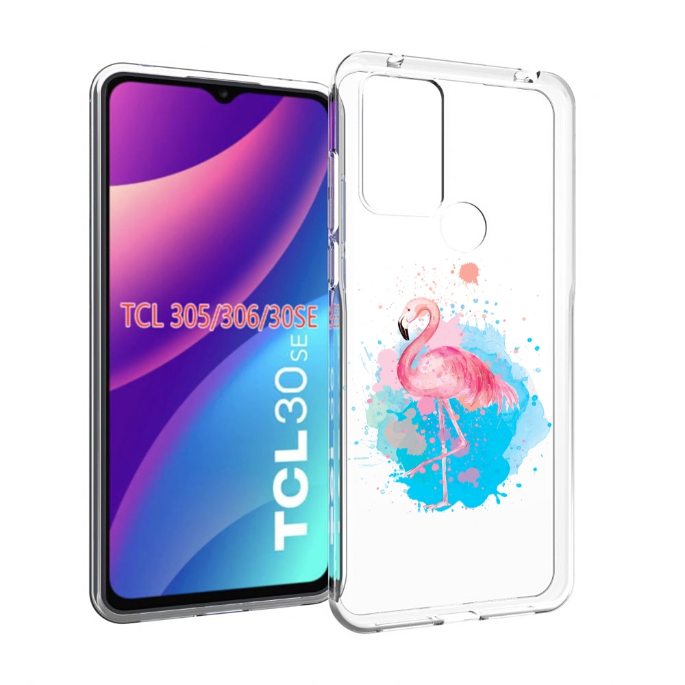 

Чехол MyPads акварельное-фламинго для TCL 30SE/305/306/30E, Tocco