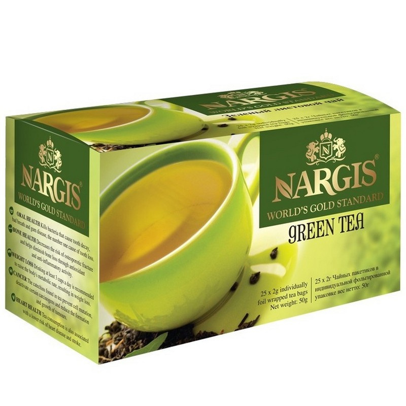 Чай зеленый Nargis Green, 25 сашетов