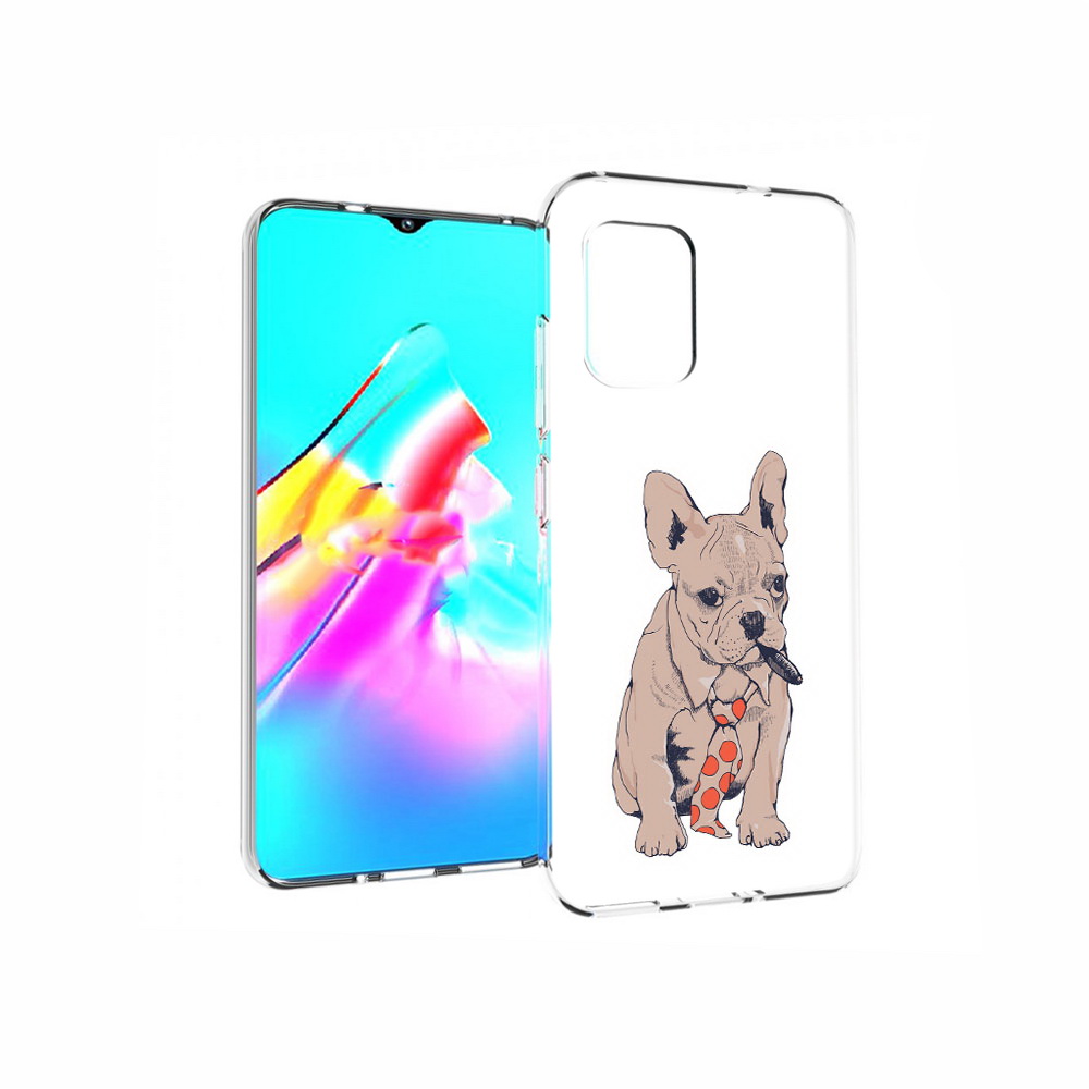 

Чехол MyPads Tocco для Asus Zenfone 8 бульдог с сигарой, Прозрачный, Tocco