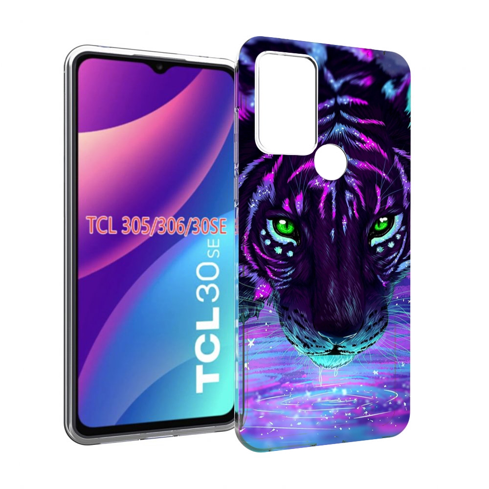 

Чехол MyPads Тигр-неон для TCL 30SE/305/306/30E, Tocco
