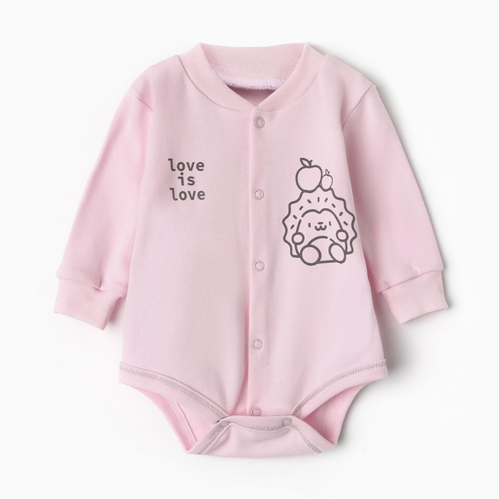 Боди детское Si baby ежик, розовый, 68