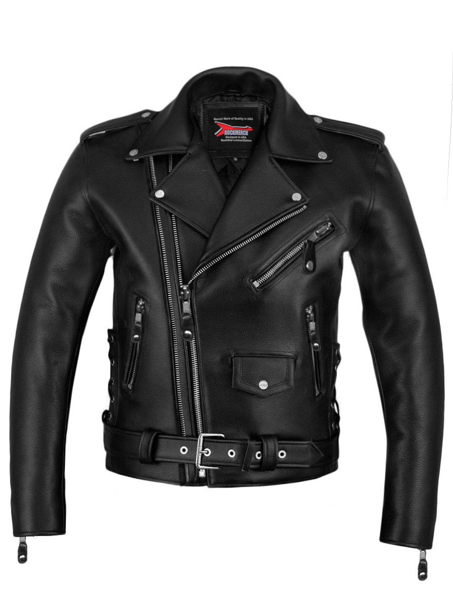 Кожаная куртка мужская RockMerch KRM770DZKRM770DZ черная 4XL