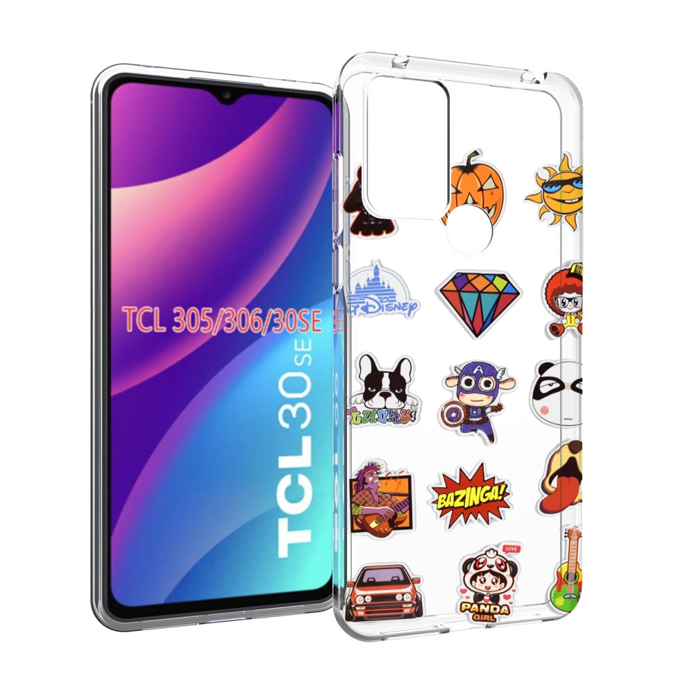 

Чехол MyPads Стикеры-2 для TCL 30SE / TCL 305 / TCL 306 / TCL 30E, Tocco
