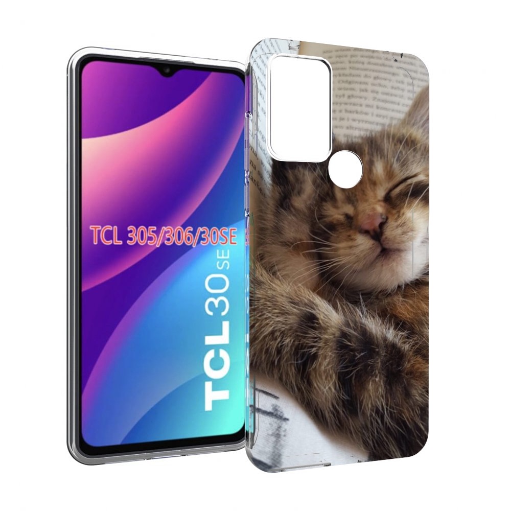 

Чехол MyPads Спящий-котенок для TCL 30SE / TCL 305 / TCL 306 / TCL 30E, Tocco