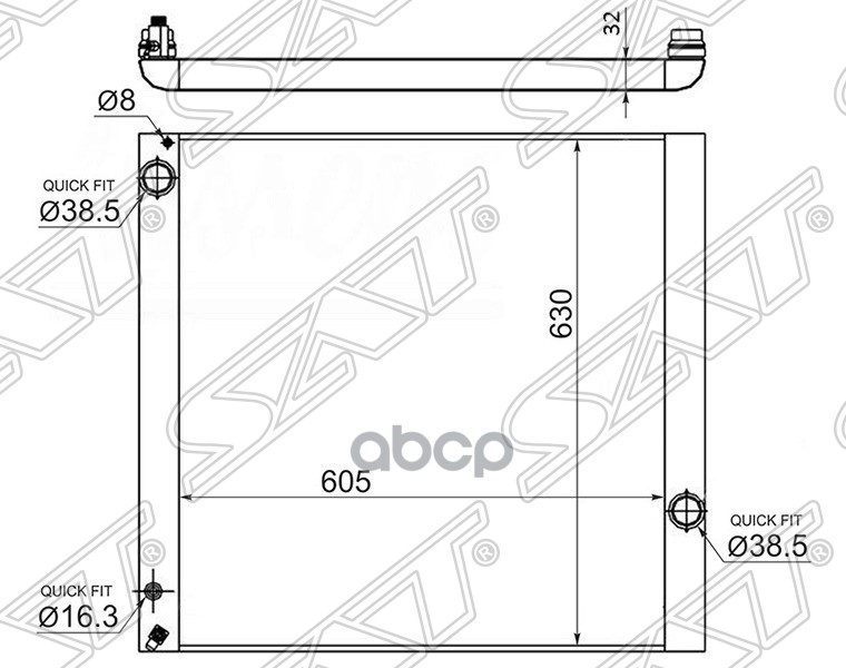 Радиатор Land Rover Range Rover 02-12 Sat арт. LR0003-02