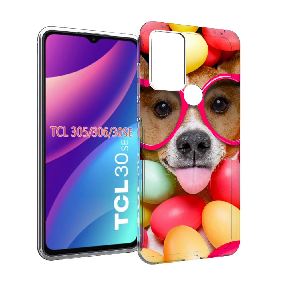

Чехол MyPads Собака-в-яйцах для TCL 30SE/305/306/30E, Tocco