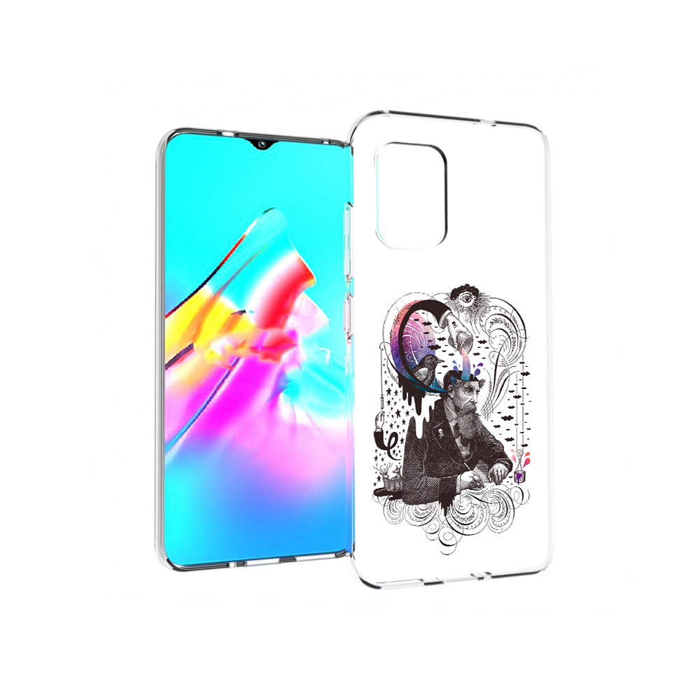 Чехол MyPads Tocco для Asus Zenfone 8 абстракция думающий мужчина