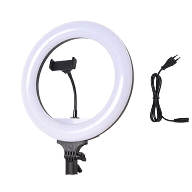 Светодиодная кольцевая лампа Nonpolar Dimming LED 32 см (Бело-черный)