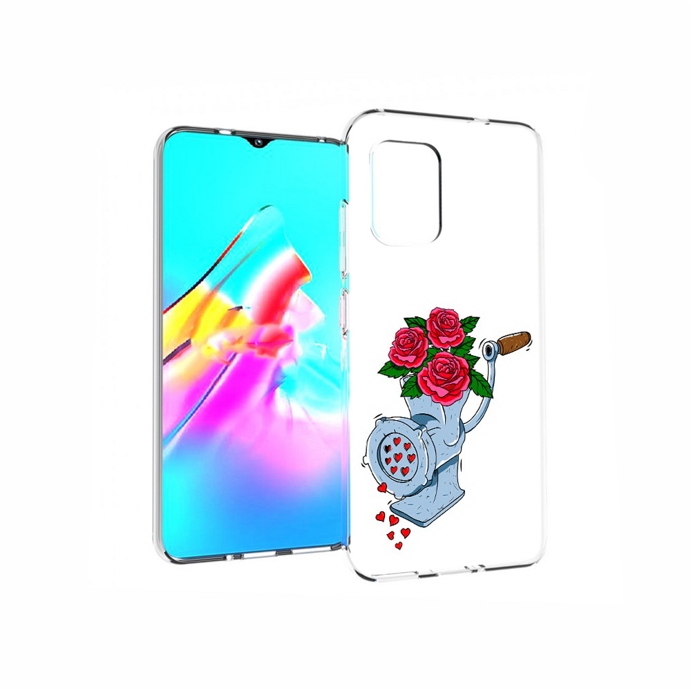 

Чехол MyPads Tocco для Asus Zenfone 8 Цветочные сердца, Прозрачный, Tocco