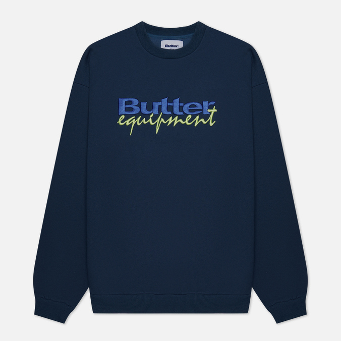 

Свитшот мужской Butter Goods Equipment Embroidered Crew Neck синий L, Equipment Embroidered Crew Neck