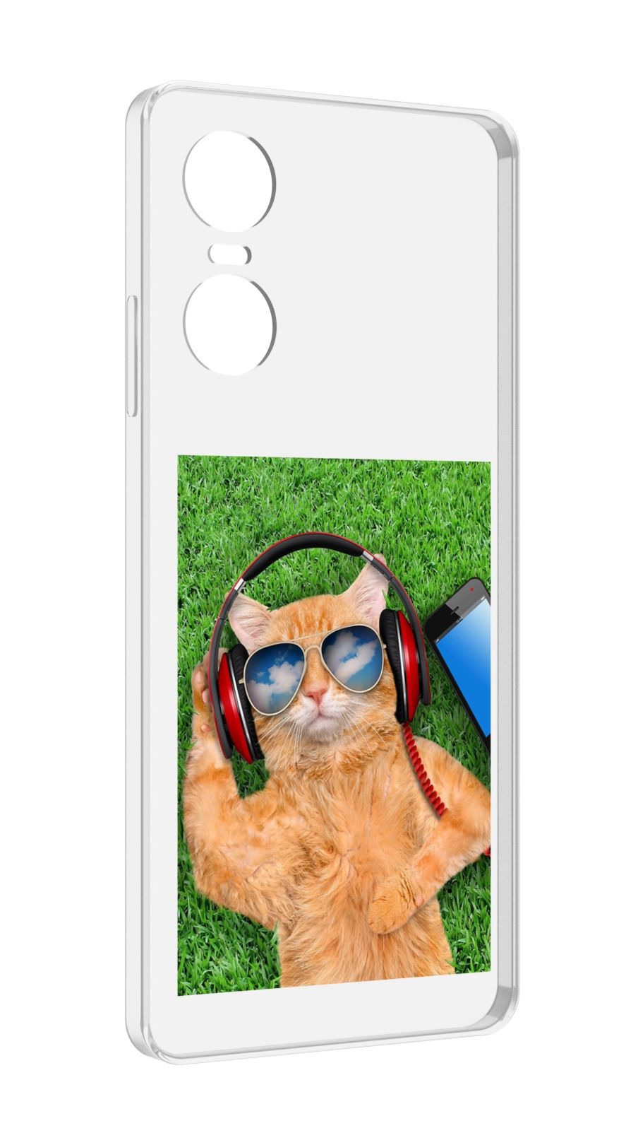 

Чехол Mypads Кот-Кайфарик Для Tecno Pop 6 Pro, Прозрачный, Tocco
