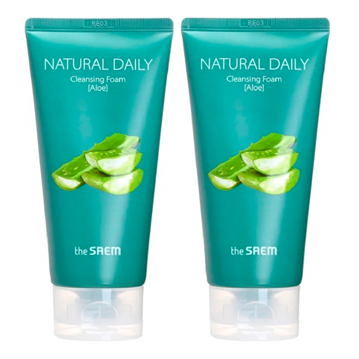 Набор пенок The Saem Natural Daily Cleansing Foam Aloe Special Set 2 c алоэ lebelage пенка для умывания с алоэ увлажняющая cleansing foam aloe 180