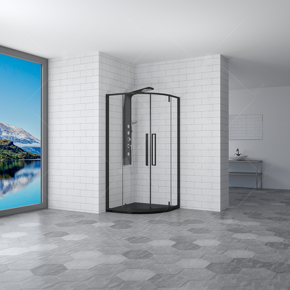 фото Rgw душевой уголок rgw stilvoll sv-53b 90x90 профиль черный