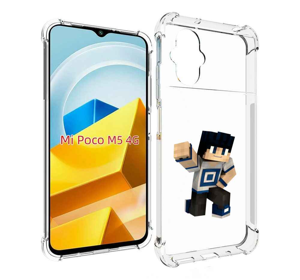 

Чехол Mypads Minecraft-1 Для Poco M5 Противоударный, Прозрачный, Tocco
