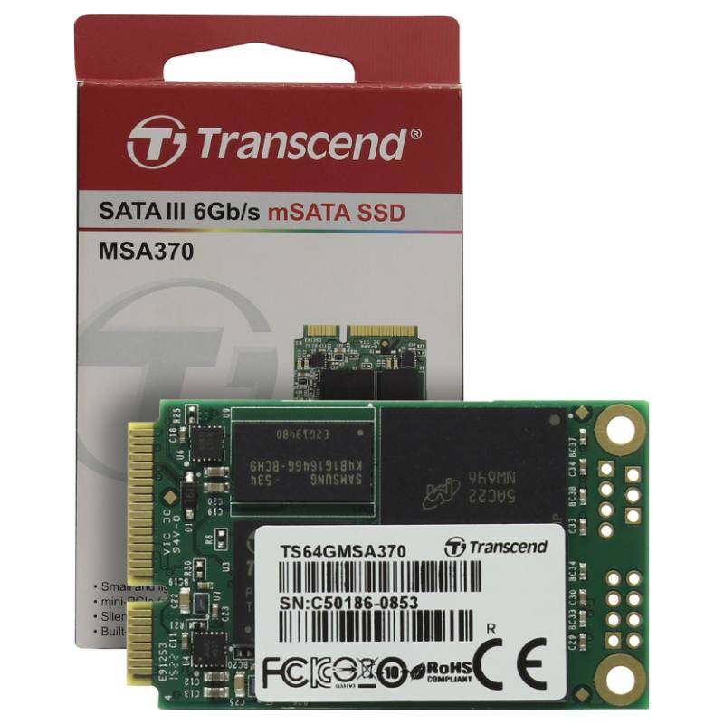 SSD накопитель Transcend TS64GMSA370 mSATA (TS64GMSA370)