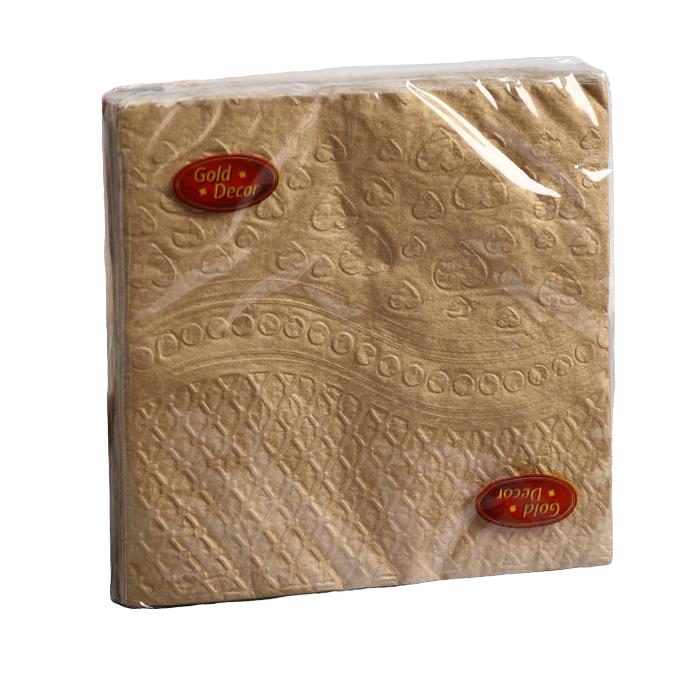 

Салфетки бумажные Gold decor «Золото», 3 слоя, 33*33 см, 20 шт., Золотой