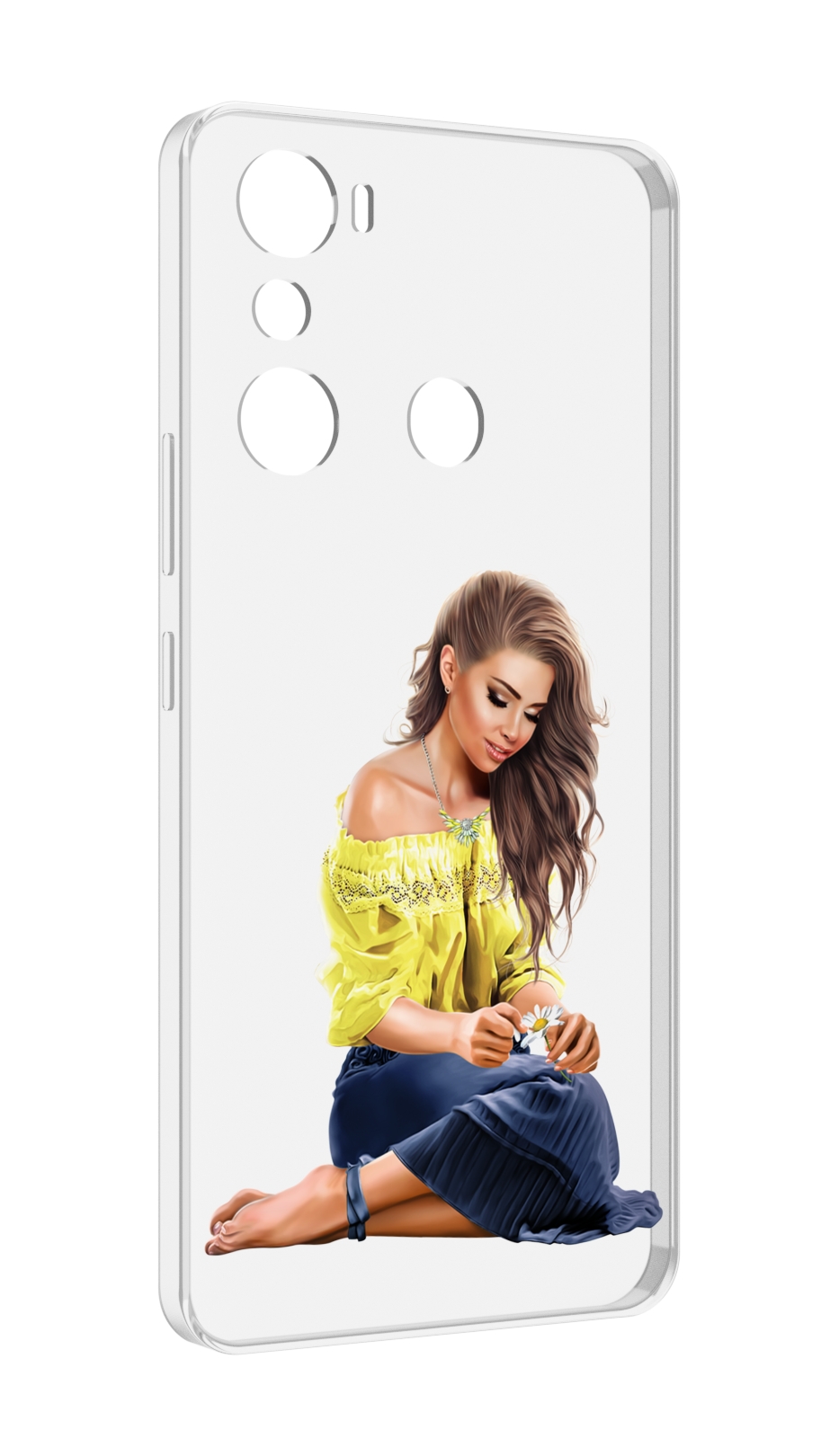 

Чехол MyPads миленькая-девочка женский для Infinix Hot 20i, Прозрачный, Tocco