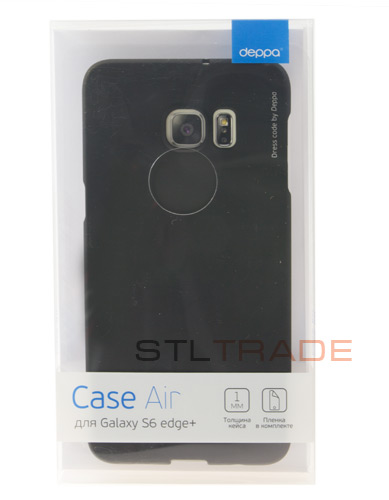 

Накладка Air Case для Samsung Galaxy G928 S6 Edge+ и защитная пленка, черная, Deppa