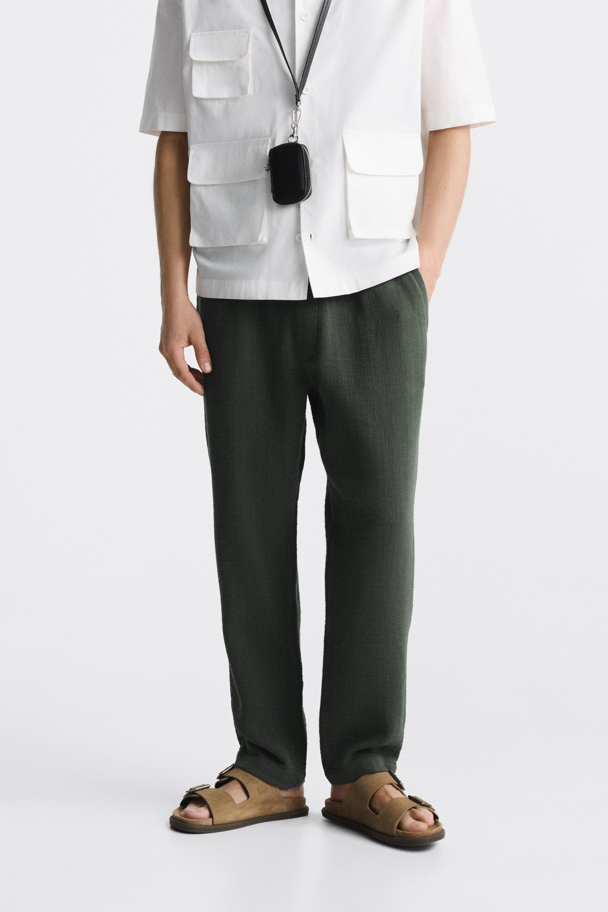 

Брюки мужские ZARA 07147403 зеленые S (доставка из-за рубежа), Зеленый, 07147403
