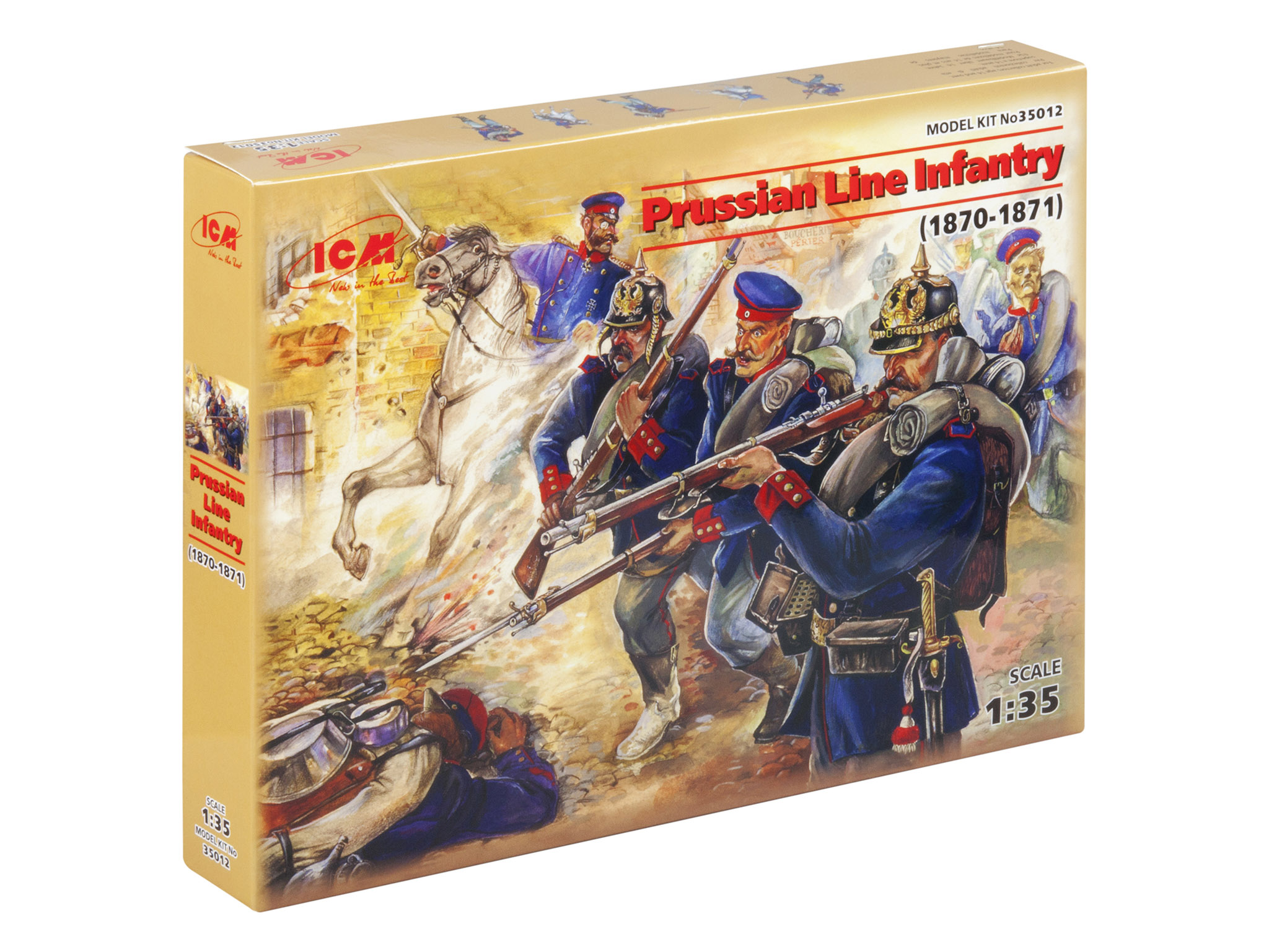

Сборная модель ICM 1/35 Прусская линейная пехота (1870-1871) 35012