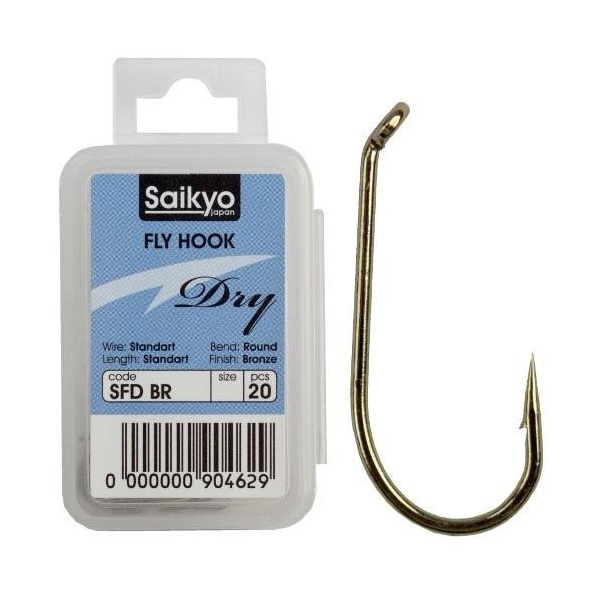

Крючки Saikyo KH-71451 Dry Fly BR №16 ( 1 упк. по 20шт.), Серебристый, KH-71451 Dry Fly