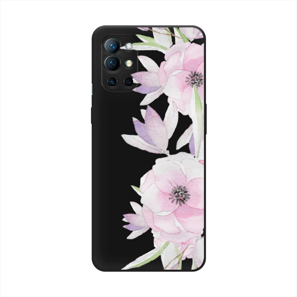 

Чехол Awog на OnePlus 9R / ВанПлас 9R "Нежные анемоны", Розовый;черный;фиолетовый, 151652-1